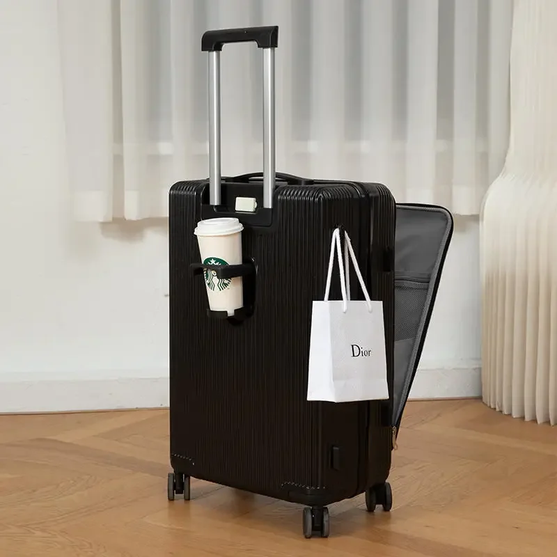 FirstMeet-Valise à roulettes multifonctionnelle pour hommes et femmes, bagage à main, boîte de voyage, 20 po, 24 tiges de traction, mot de passe,