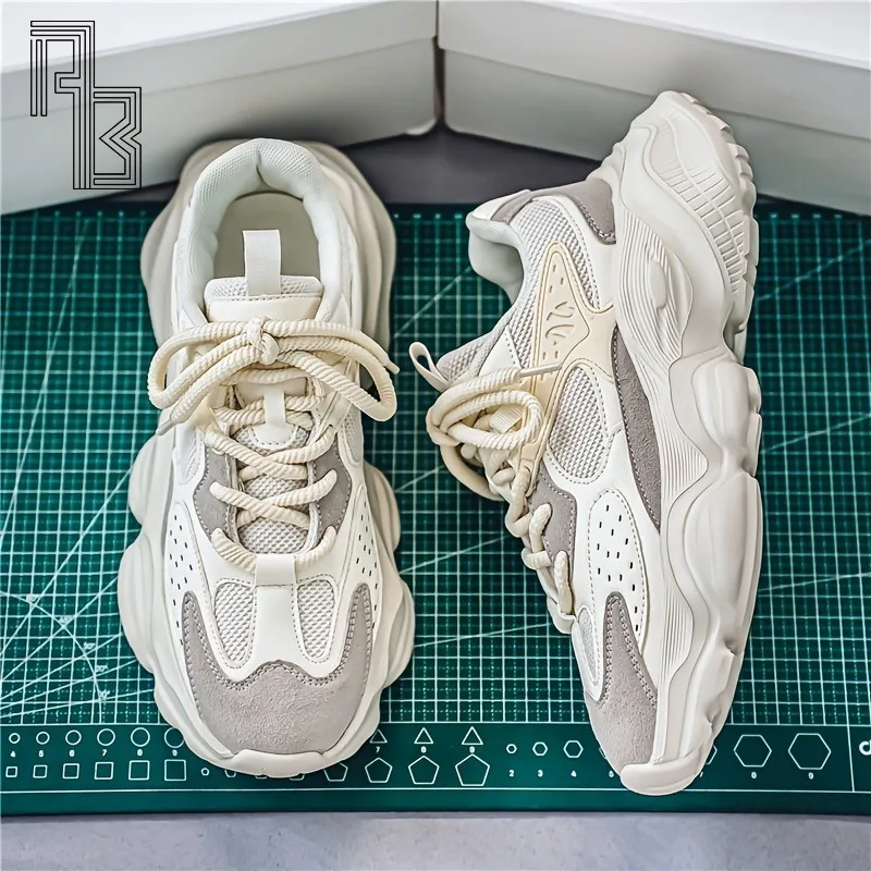 

Spring and Autumn Trend Thick Soled Versatile Casual Shoes, New Comfortable Dad Shoes for Men's Outdoor Travel