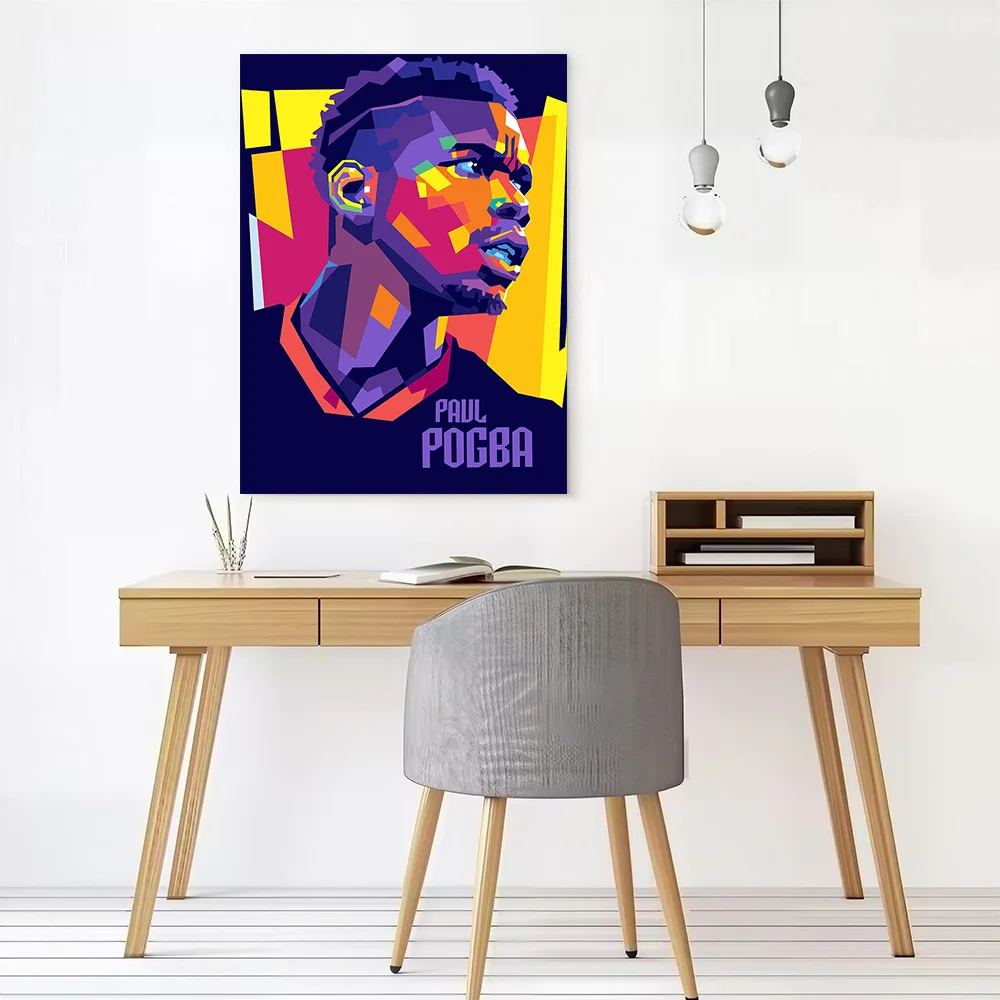 Paul Pogba Printed Canvas Poster Custom Pictures Wall Art Canvas Painting for Decorative Picture Home Decorations Room Decor