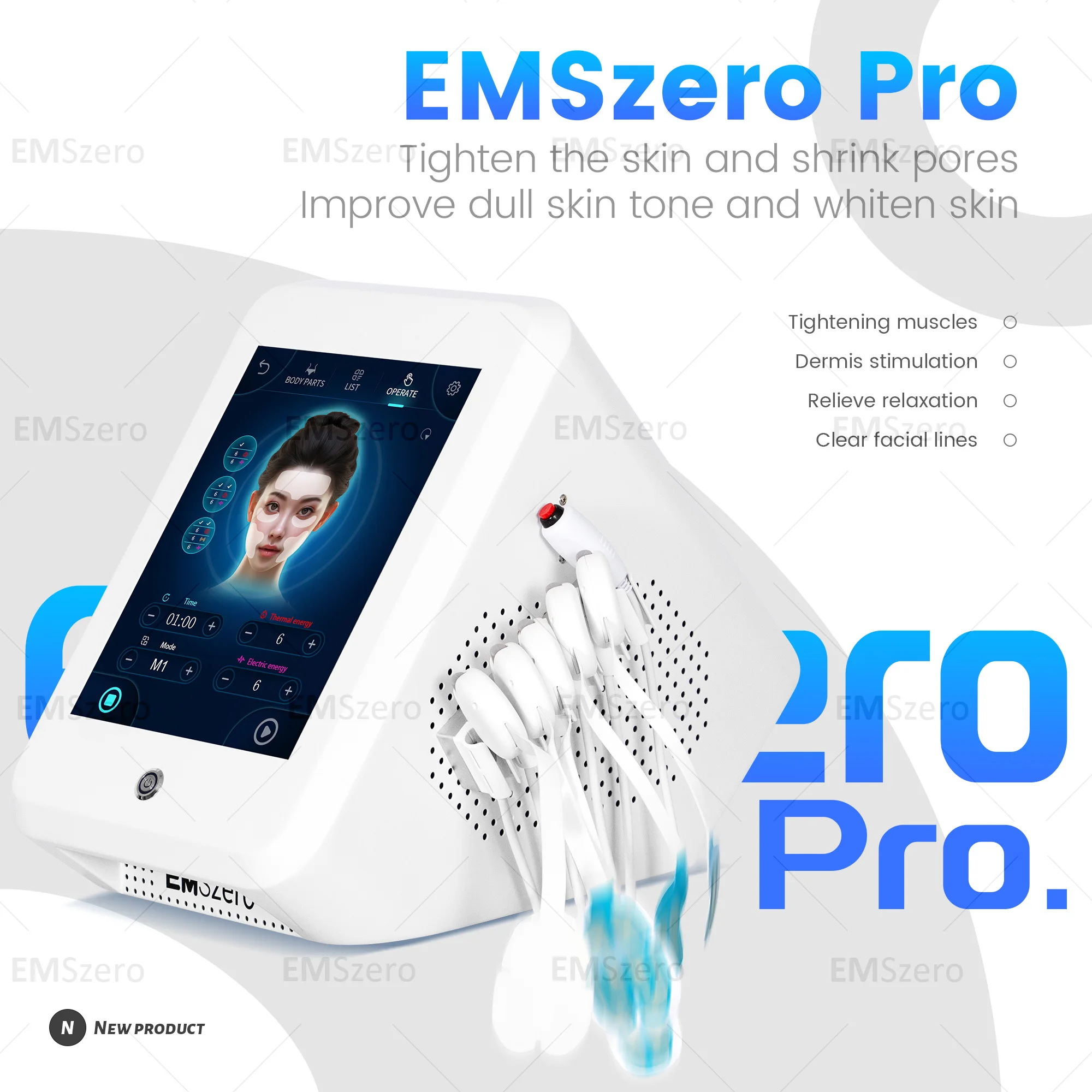 2024 New-released EM RF Face Lifting Beauty Equipment EMS Peface Lifting Machine Anti-aging Device