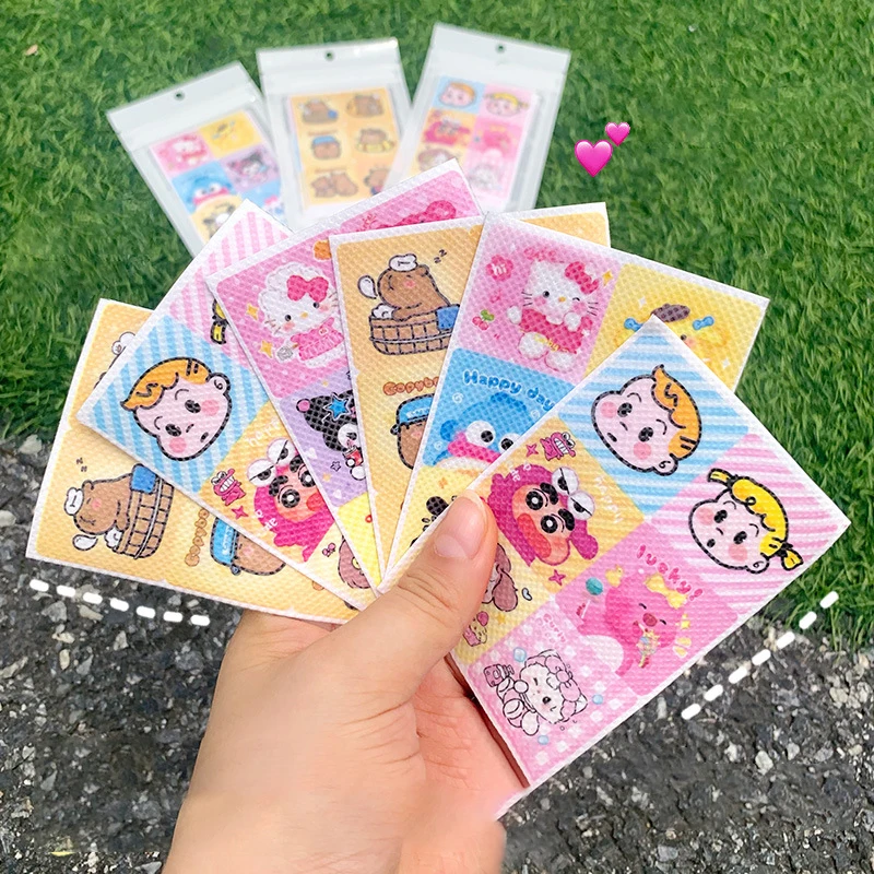 36Pcs Sanrio Kuromi My Melody Anti-Mosquito Stickers Cartoon Plant Essential Oil Stickers Anti Mosquito Essential Oil Patch