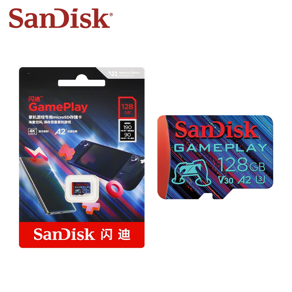 SanDisk GamePlay microSD Card for Mobile and Handheld Console Gaming 128GB 256GB 512GB 1TB Memory Card V30 A2 Micro SD Card