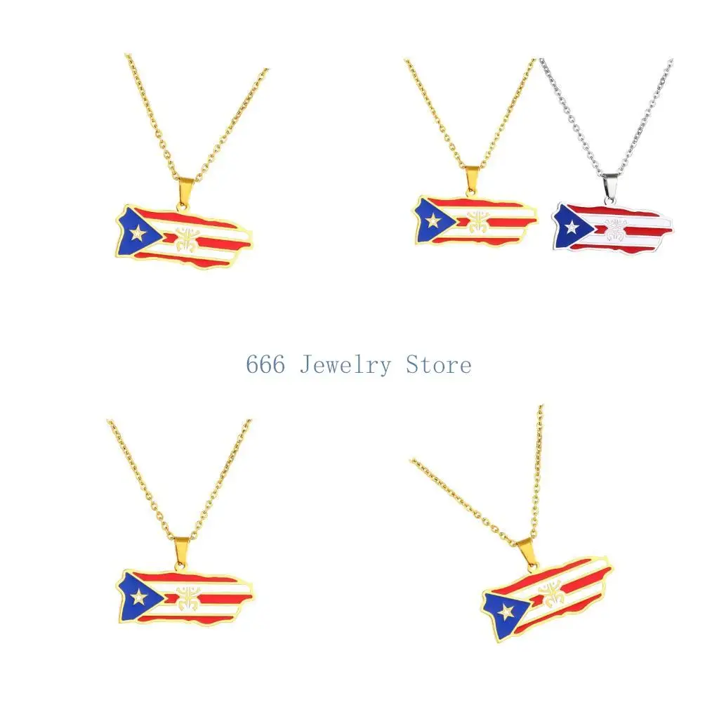 F2TD Island Map Pendant Necklace Jewelry for Themed Gatherings, Parties and Gifts