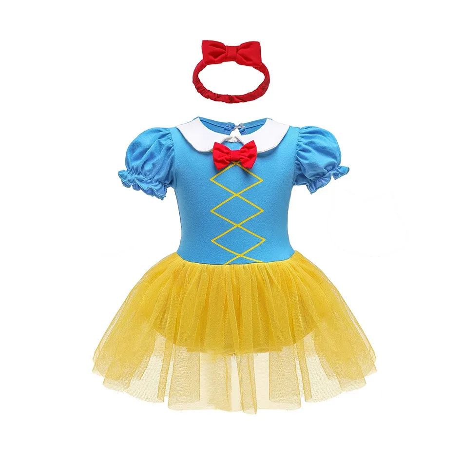 Baby Girl  Bebes Rompers Newborn Cinderella Snow White Tutu Dress Birthday Party Dresses Toddler One Pieces Baby Clothes 0-12M