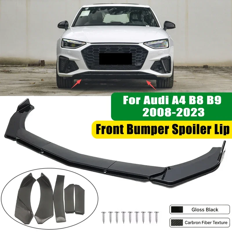 For VW Tiguan MK1 MK2 2007-2026 5Pcs ABS Car Front Bumper Lip Spoiler Splitter Body Kit Canard Tuning Accessories