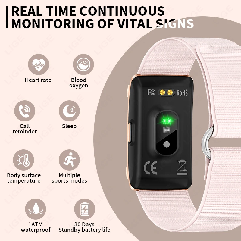 

New No Screen Smart Watch Sport Smart Wristband Wearable Fitness Multi-Sport All-Day Automatic Continuous Monitoring Health Data