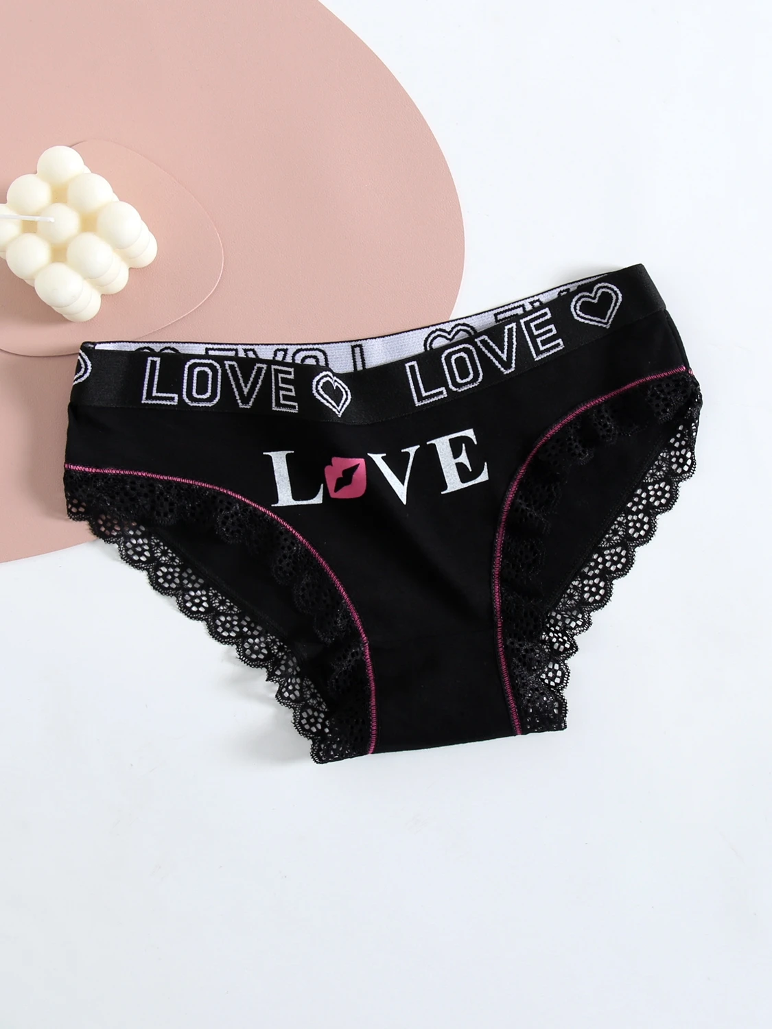 5pcs women cotton Panties Fashion Letter Printed Belt Ladies underwear Breathable Intimates Lingeries