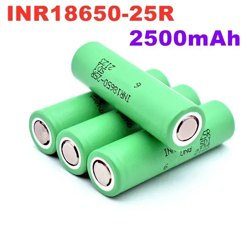 100% Original INR18650 25R 1865 2500Mah 3.7V 18650 Batterij Lithium Oplaadbare Batterijen Hoge Stroom Ontlading 20A Power Cell