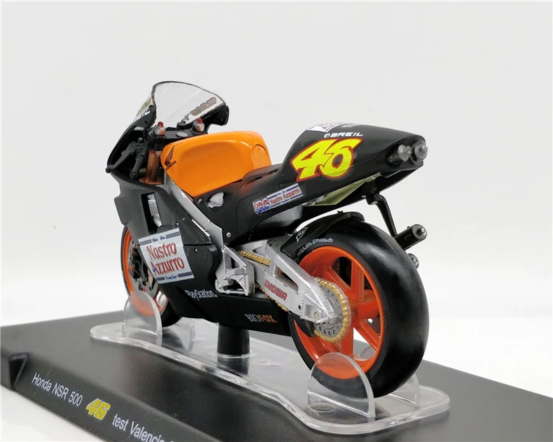 LEO 1:18 NSR 500 test Valencia 2000 Nr.46 Model Racing Motorcycle