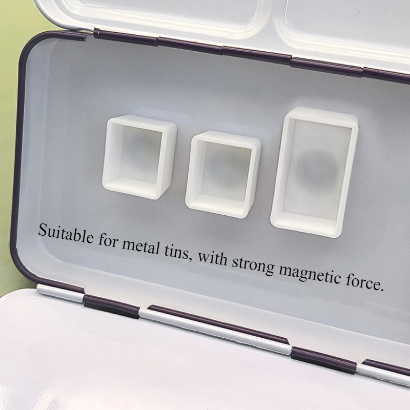 نصف مقلاة محمولة / مقلاة كاملة مقالي ألوان مائية مغناطيسية 2 مل / 3.5 مل مناسبة لأدوات الرسم المعدنية واللوازم الفنية.