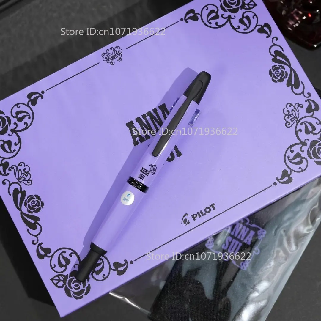 Smooth Japan PILOT Limited Purple AnnaSui Capless Fountain Pen 18K Gold Nib Auminum Metal Student Business Writing Gift Pen