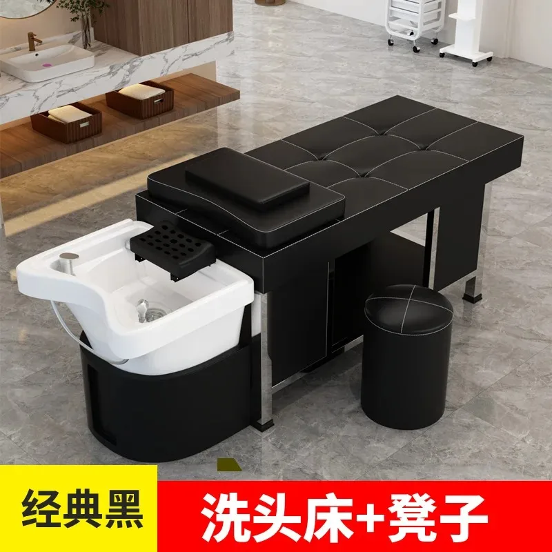 Ceramic basin head treatment bed beauty salon hair salon special ceramic ear picking water circulation shampoo