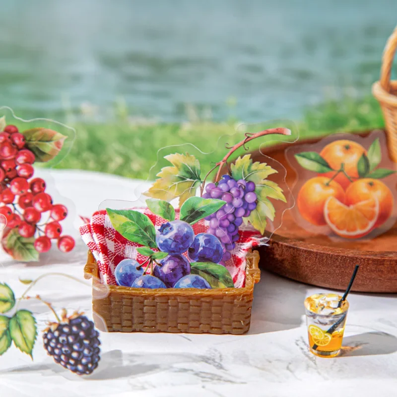 1 حزمة/2 حزمة سلسلة مع 6 تصاميم لطيف لسجل القصاصات 15 ورقة/حزمة إنشاء مجموعة بيري قطف ملصق حديقة الفاكهة الخاص بك #5