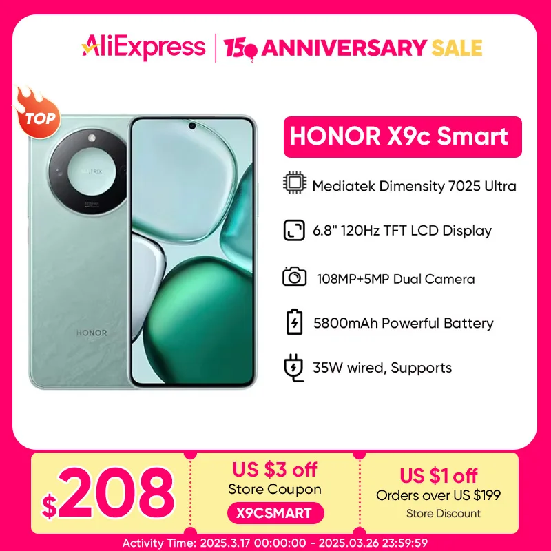 HONOR X9c Smart Global Version Dimensity 7025 Ultra 6.8