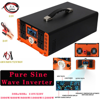 Pure Sine Wave Inverter DC 12V/24V/48V/60V/72V To AC 220V/110V Power Inverters 5000W 50Hz/60Hz Car Converter for Home RV