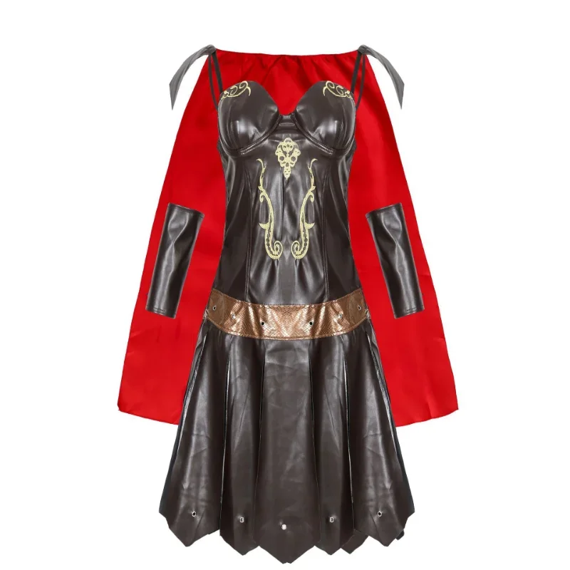 Robe de Princesse Romaine Médiévale pour Femme, Costume d'Halloween, Soldat Gladiateur, Cosplay de Barrage, Xena Spartan Kokors