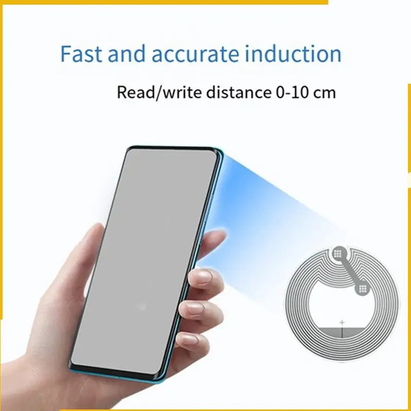 A93P 200 Stück NFC Ntag213 NFC-Etikettenaufkleber 13,56 MHz ISO14443A NTAG 213-Aufkleber Universelles Etikett für alle NFC-fähigen Telefone