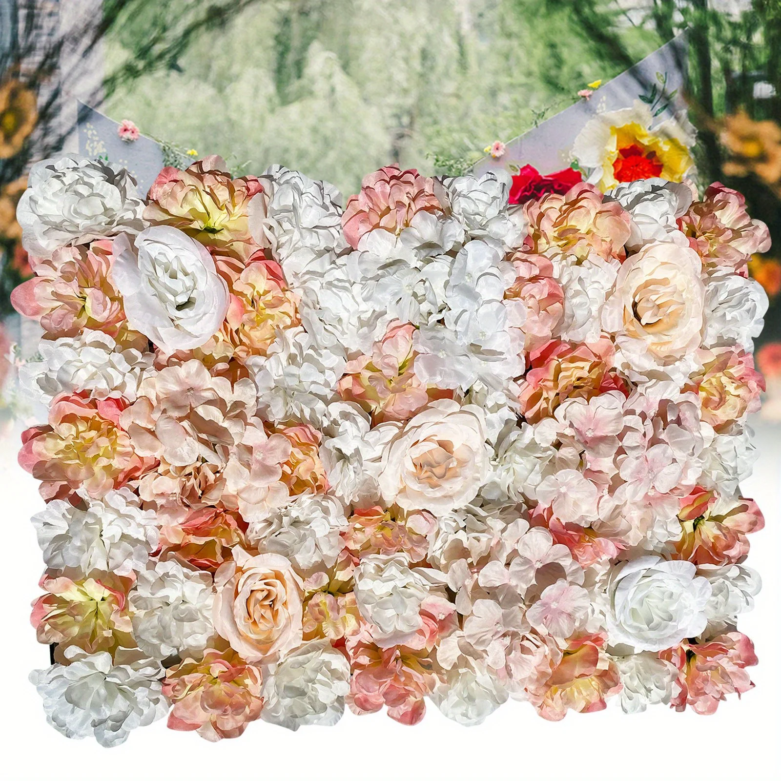 

5 pieces of plant wall (40 * 60cm) champagne white, high-quality, decoration, used in wedding sites,