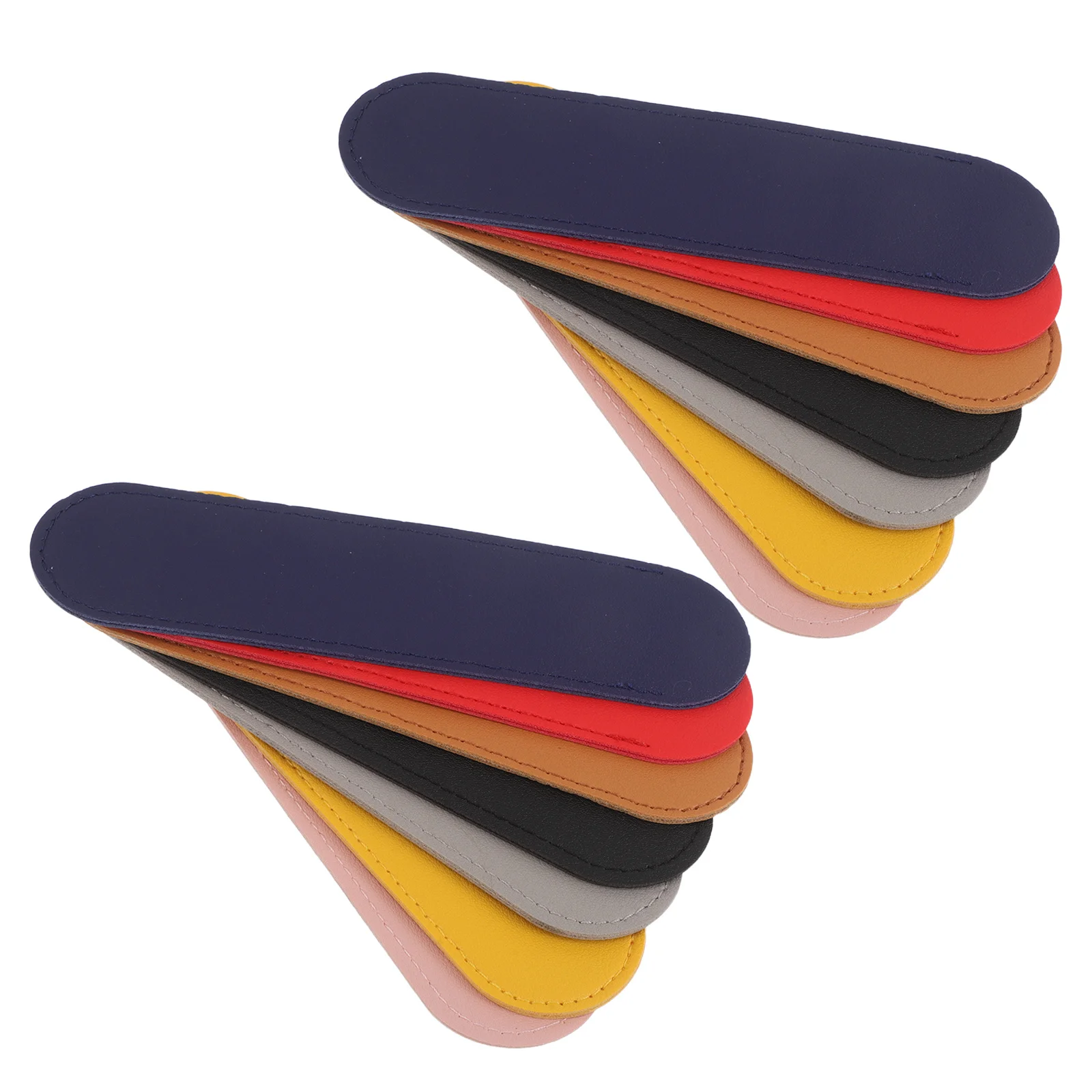 

14pcs Sleeve Pu Thickened Protective Pouch For Pen Tip Safety Durable Pen Holder Case School Business Journal Notebook Portable