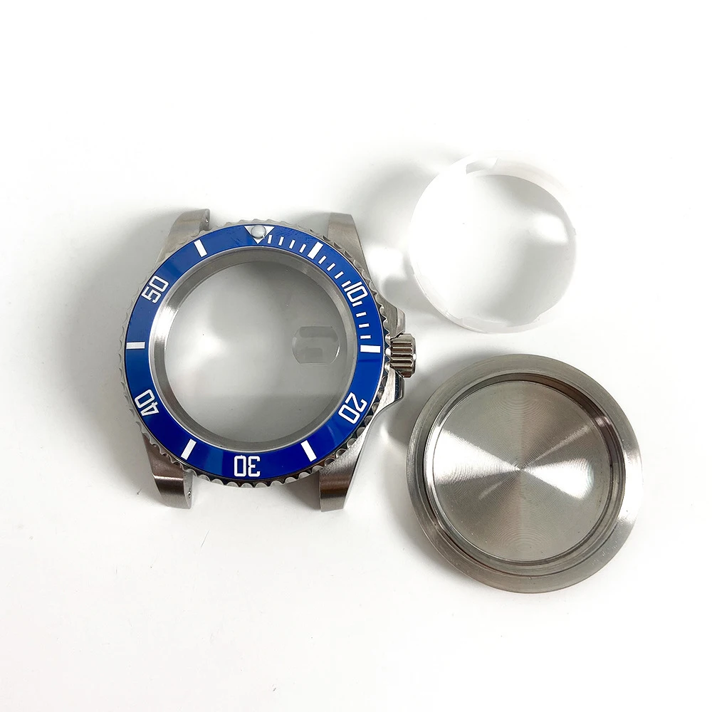 Men's Watch Case Strap Transparent Back 40mm Stainless Steel Case Miyota Suitable For 8215 2813 2836 Movement