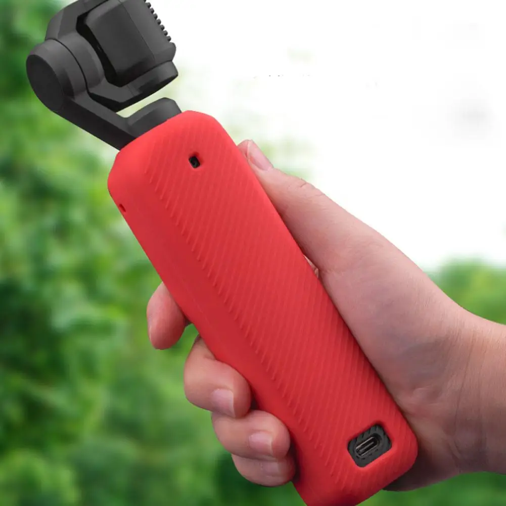 ตัวป้องกันซิลิโคนสำหรับ DJI Osmo Pocket 3, ฝาครอบกันฝุ่นกันลื่นอุปกรณ์เสริมกล้องกันโคลง