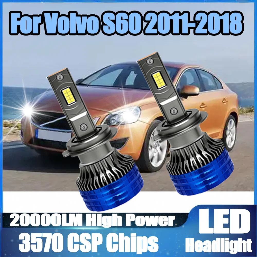 

2PCS H7 6000K White 20000LM High Power Headlamps LED Headlights Bulbs auto lights 150W For Volvo S60 2011-2018 2012 2013 2014