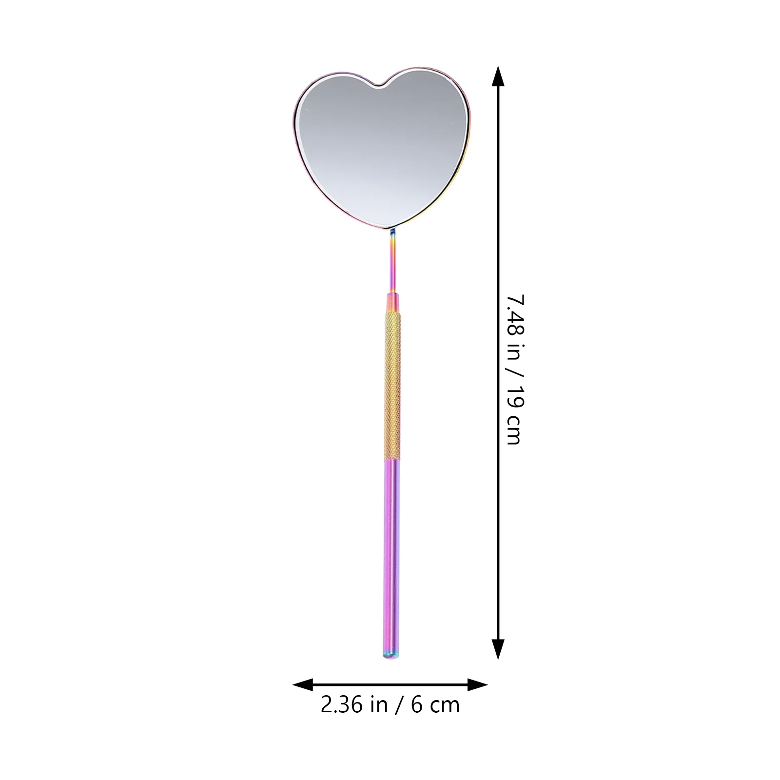 Shape Lash Mirror For Extensions Heart Shape for Extension Tools Grafting Extensions Handheld Inspection