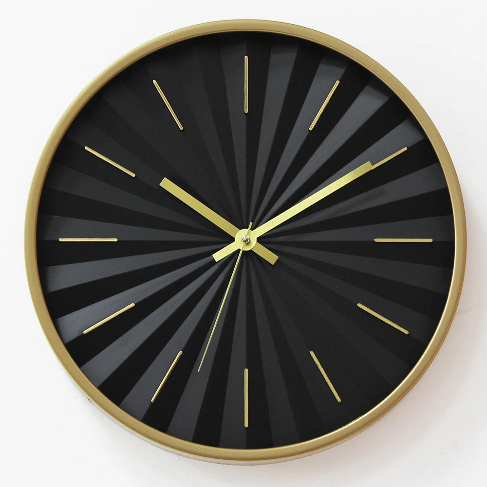 

Three-dimensional Nordic minimalist modern wall clock ins round mute table punch-free living room bedroom