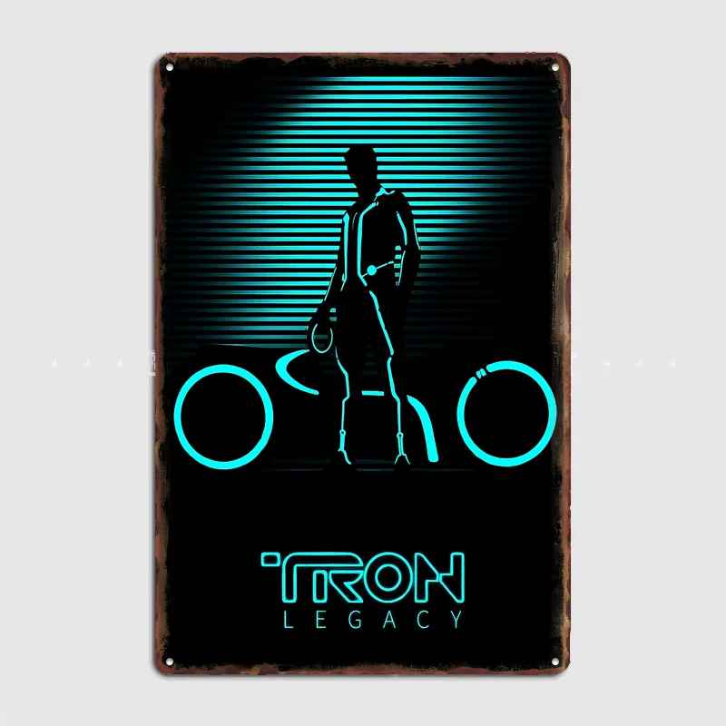 Tron Legacy Silhouette Poster Retro Custom Sign Club Bar Indoor Wall Vintage Posters Room Decoration Home Decor