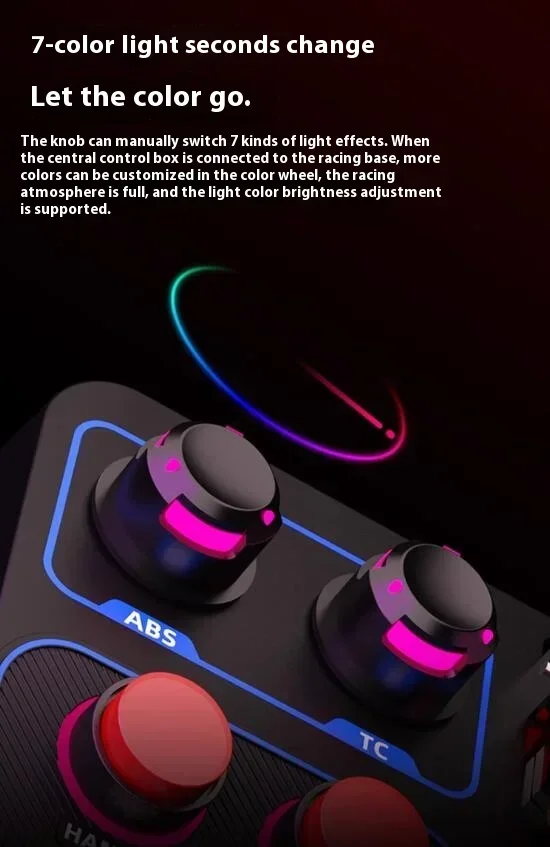 PXN CB1 Racing Simulator Central Control Box Multifunctional Key Control Box RGB For EURO Truck Simulator Racing Game Custom