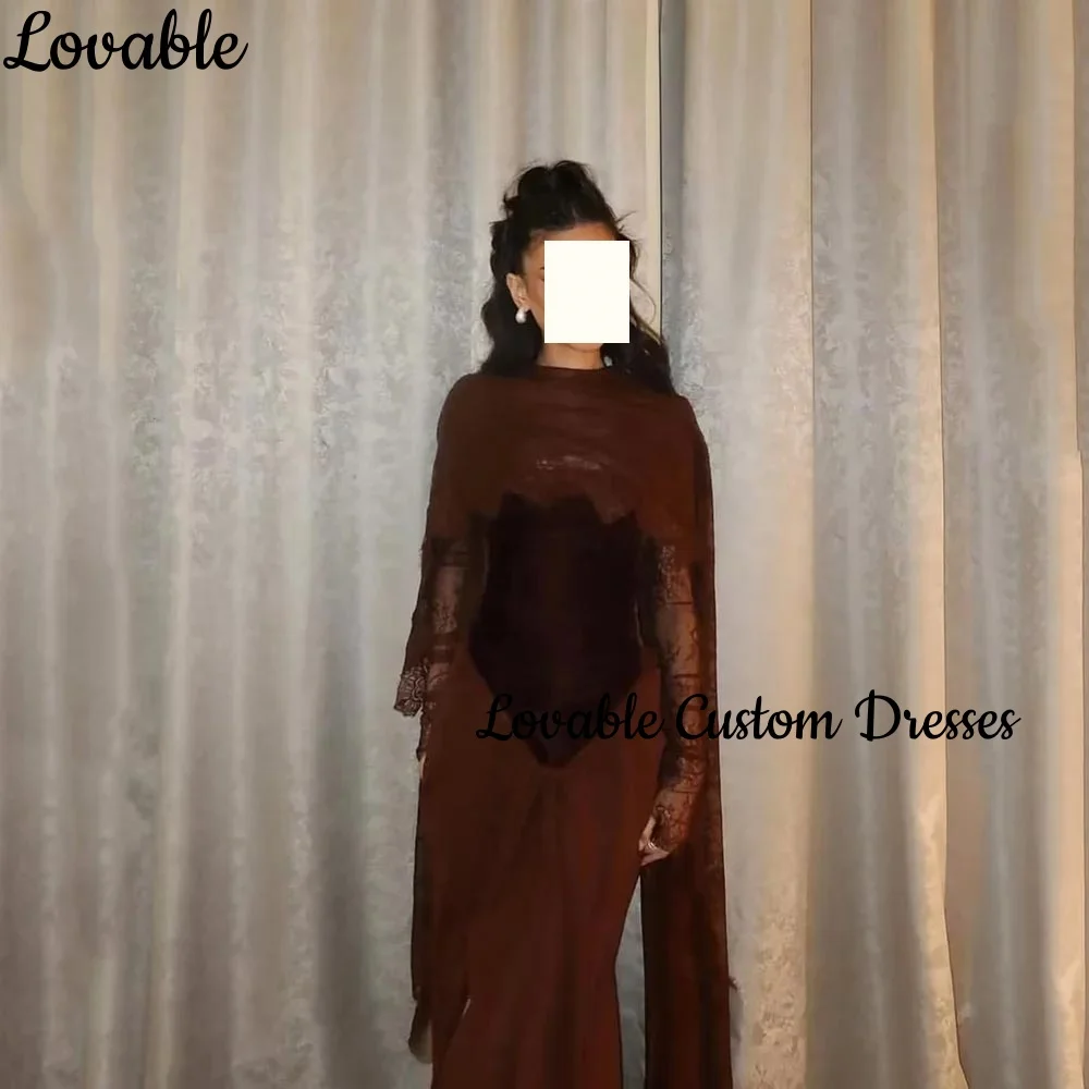 

Customized فساتين للمناسبات الخاصة Scoop Neckline Ruffle A-Line Wedding Party Dress Zipper Up Long Sleeves Zipper Up Birthday