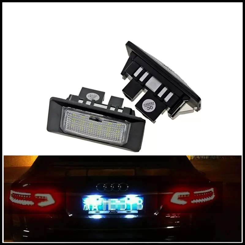 

For VW GOLF PASSAT B6 5D VARIANT SHARAN TOURAN POLO SEDAN Tiguan for Seat Alhambra Lbiza 2pcs LED License Number Plate Light
