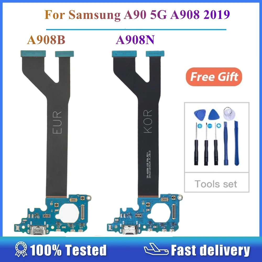 

For Samsung Galaxy A90 5G A908B A908N A908 2019 USB Connector Dock Charger Charging Port Flex Cable Spare Part Replacement