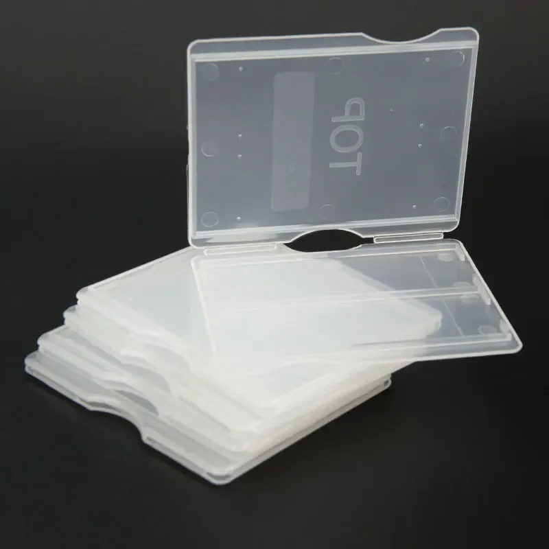 10PCS แบบพกพา Lab พลาสติก ABS กล้องจุลทรรศน์สไลด์ผู้ถือกล่อง 2PCS ความจุกรณี