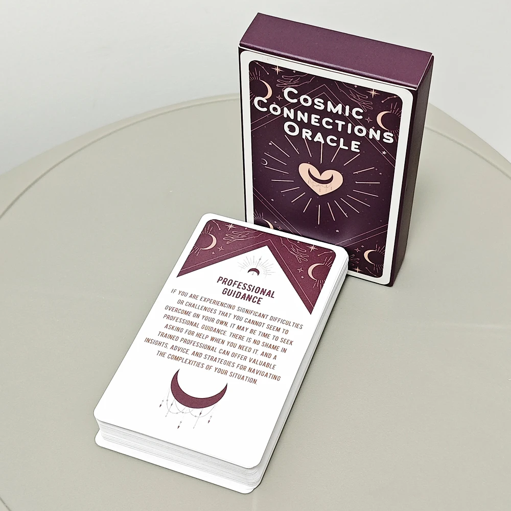 

Cosmic Connections Oracle Deck 10.3*6cm 54 Pcs Oracle Cards Inspired By The Universe for Love & Relationship