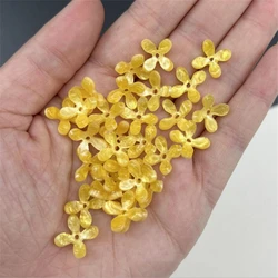 20 Pieces New Acetic Acid 14MM Flower Beads Torus Petals Spacer Beads Charm Connectors Diy Hair Jewelry Making Resin Acessories