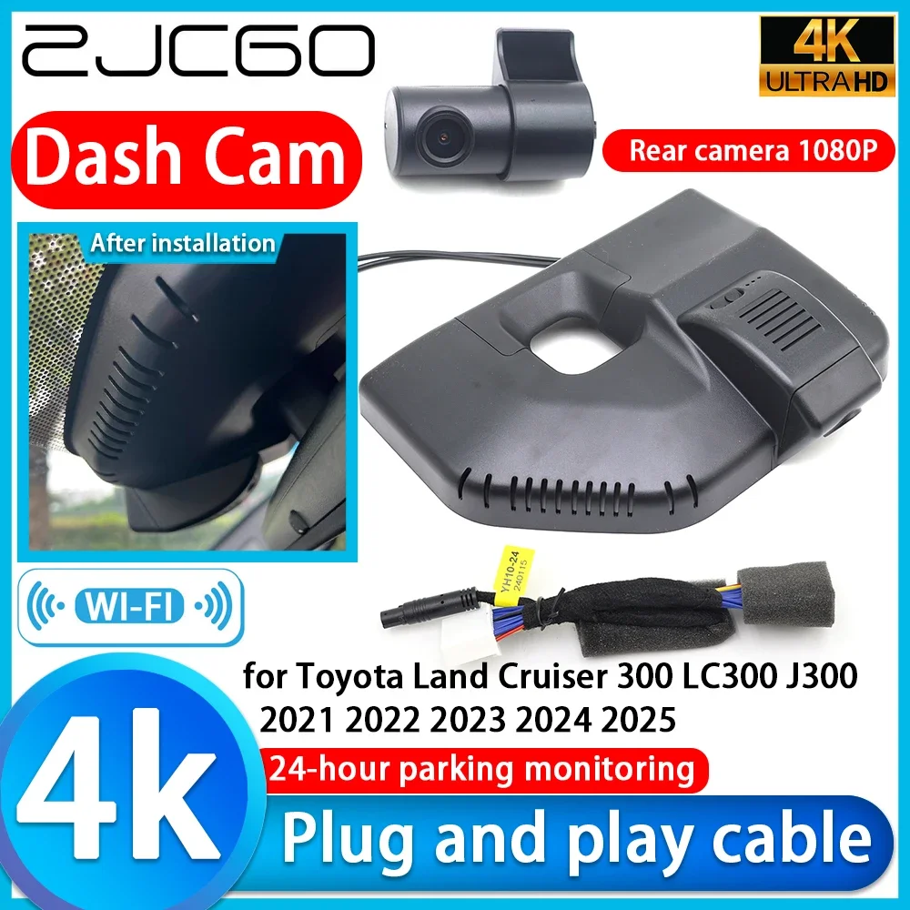 Video Recorder 4K UHD Plug and Play Car DVR Dash Cam for Toyota Land Cruiser 300 LC300 J300 2021 2022 2023 2024 2025