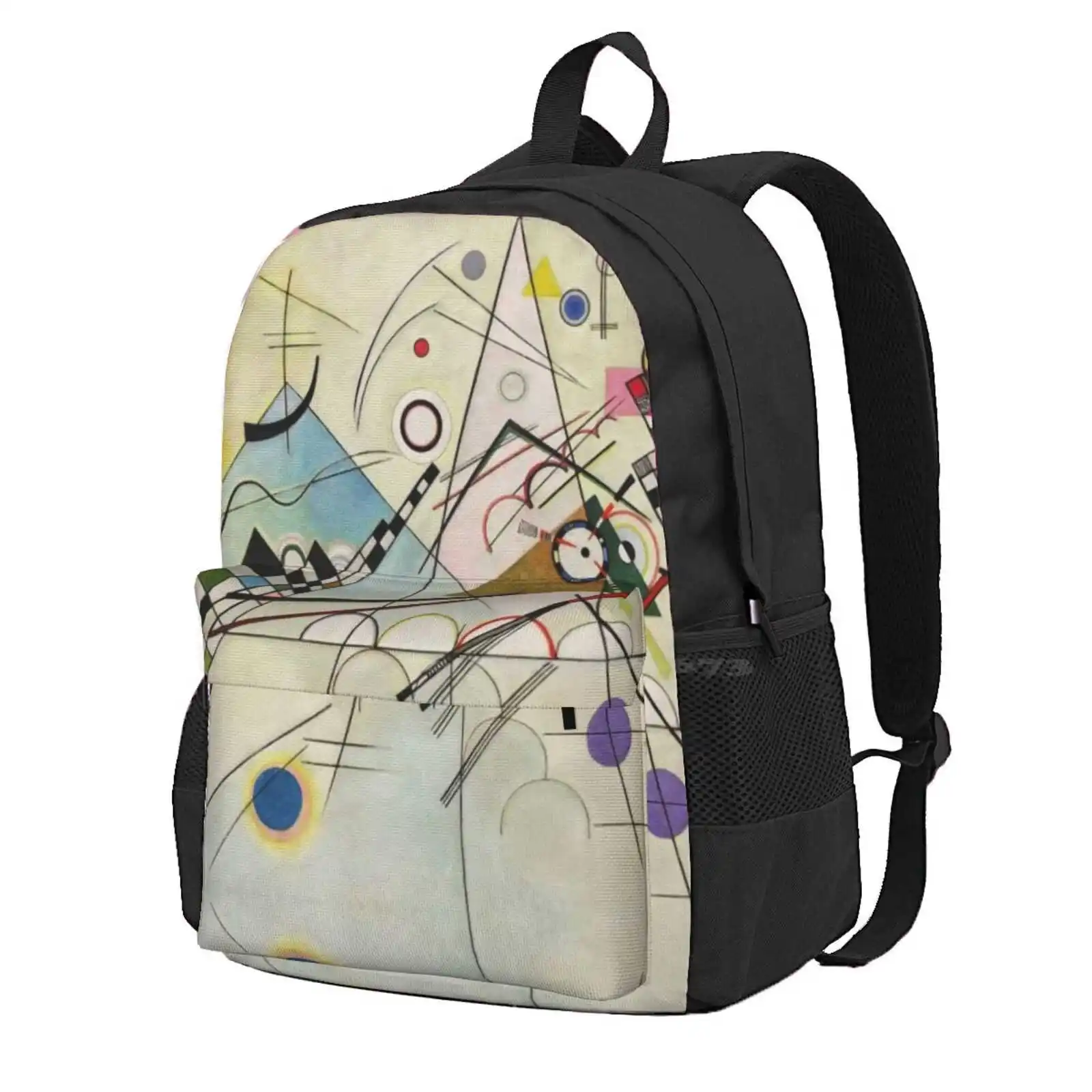 Composition 8 - Vasily Kandinsky Hot Sale Schoolbag Backpack Fashion Bags Composition 8 Vasily Kandinsky Russia Fine Art