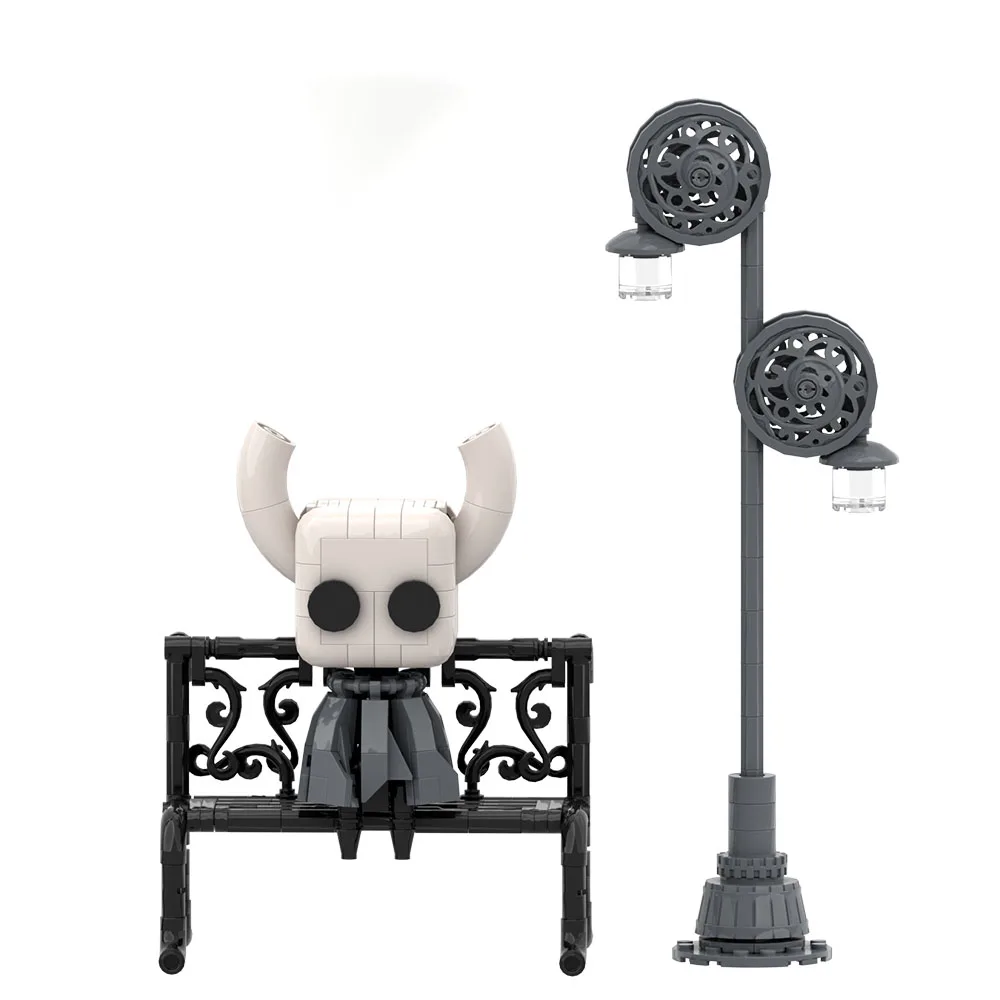 337PCS MOC Hollow Knight Building Block Street Light Scene and Box Model Action Figure Brick DIY Creative Children Toys Gift