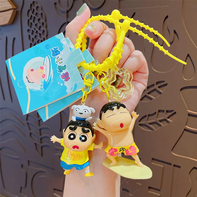 Crayonshin Chan Colorful Keychain Doll Pendant Backpack Hanging Decoration Car Keychain Couple Children'S Christmas Gifts Toys