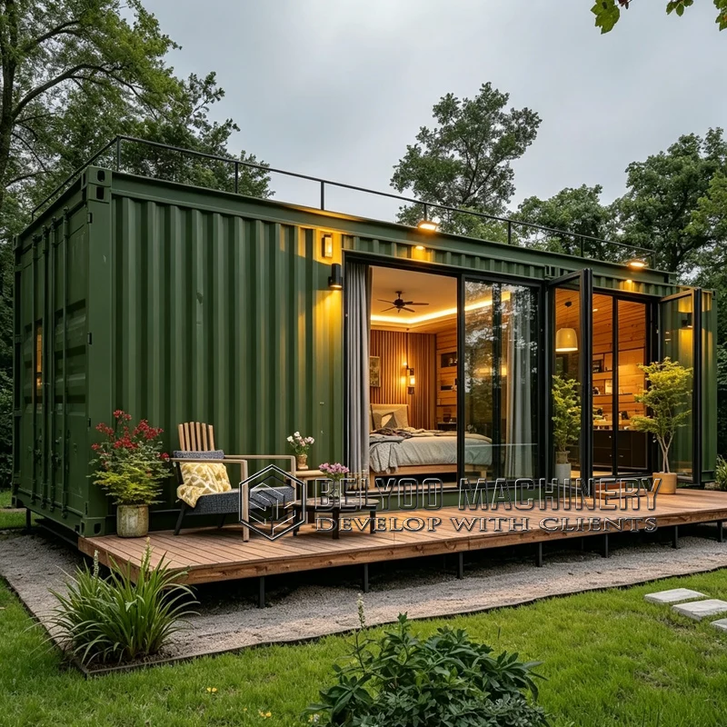 Belyoo Luxury Expandable Prefabricated House Affordable Mobile Modular Villa Insulated Steel Structure Guest Living Tiny Home