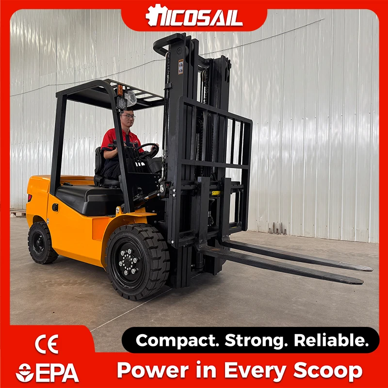 Custom OEM Nicosail Telescopic Forklift, Wet Drive Axle, Load Moment Indicator, 7000kg Weight for Rough Terrain Operation