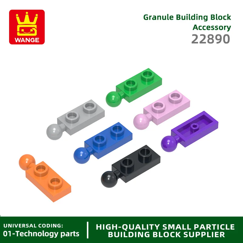 20Pcs/lot 22890 Plate Modified 1x2 with Tow Ball Block Moc Color Accessories Compatible with Brick DIY Children's Toy