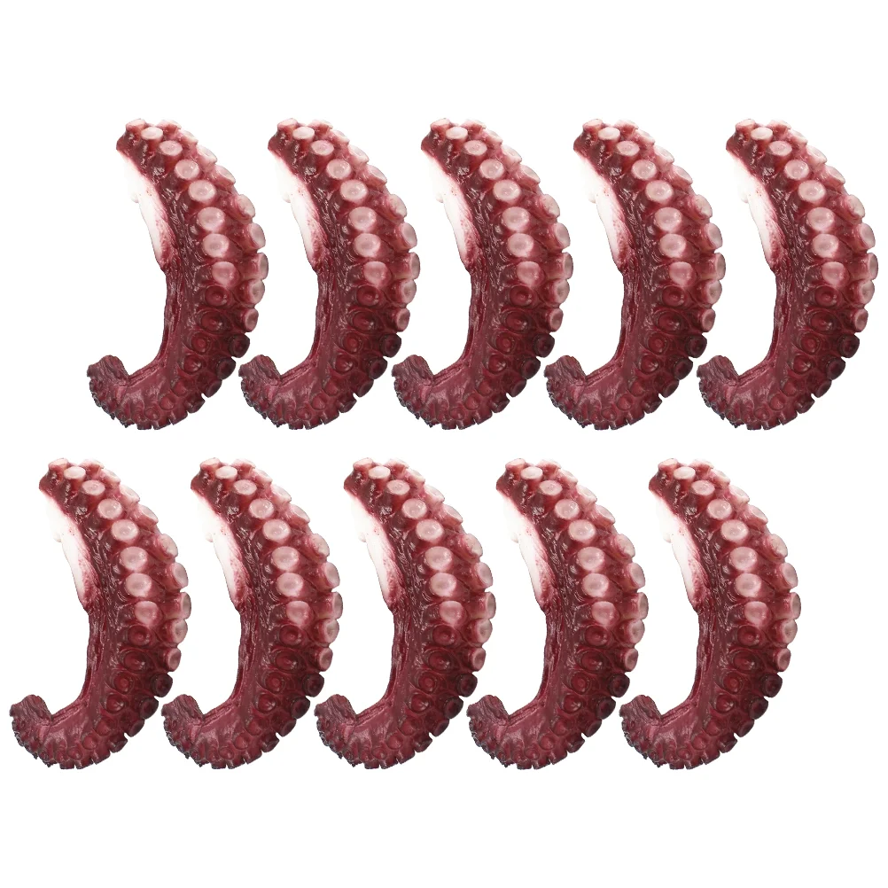 10 Pcs Simulated Octopus Claw Fake Food Decorate Pvc Simulation Tentacle Model Realistic Child