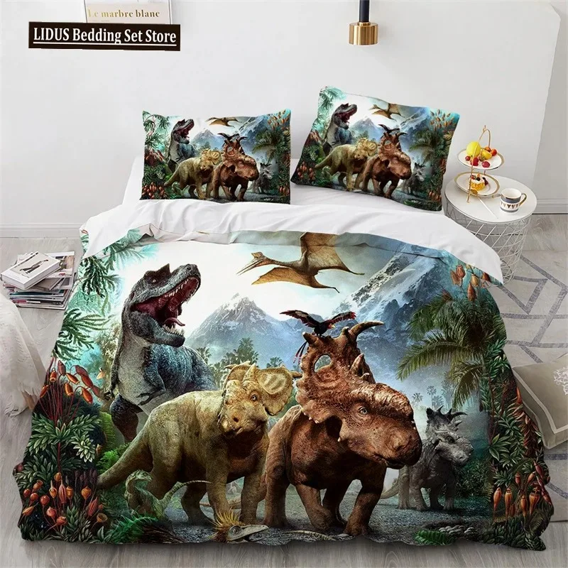 

Jurassic World Park Dinosaur Bedding Set Boys Girls Twin Queen Size Duvet Cover Pillowcase Bed Kids Adult Home Textileextile