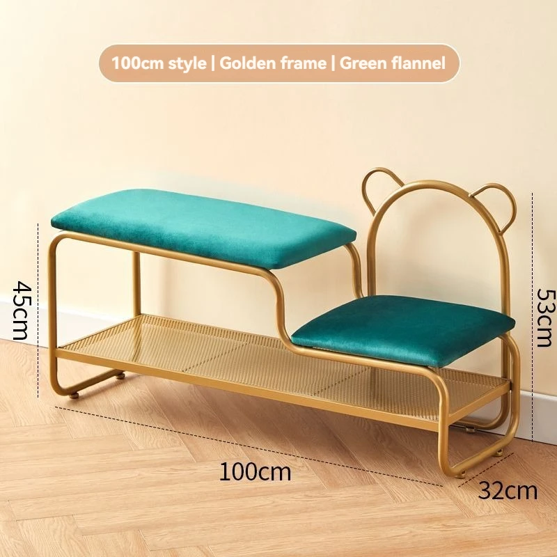 Integrated Shoe Changing Stool And Shoe Cabinet for Home Entrance Simple Design Door with Changing Stool at Entrance