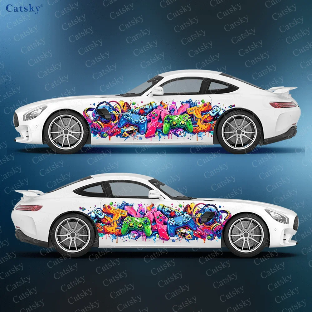 

Game Console Colorful Car Vinyl Wraps Decal Self-adhesive PVC Sticker Suitable for Trucks SUV Decoration Auto Accessories Gift