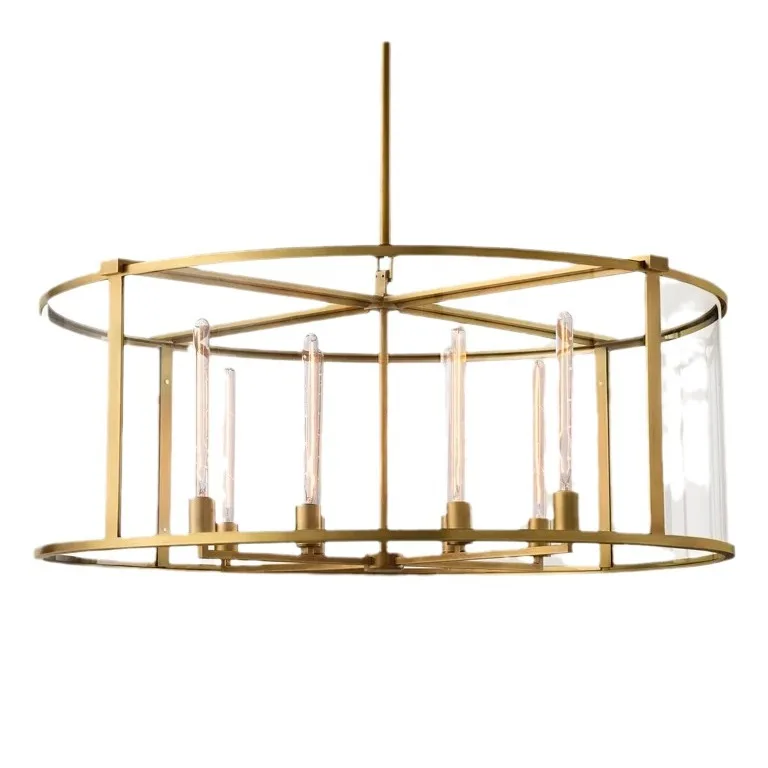 

Bedroom cloakroom stairs copper chandelier simple modern light luxury study