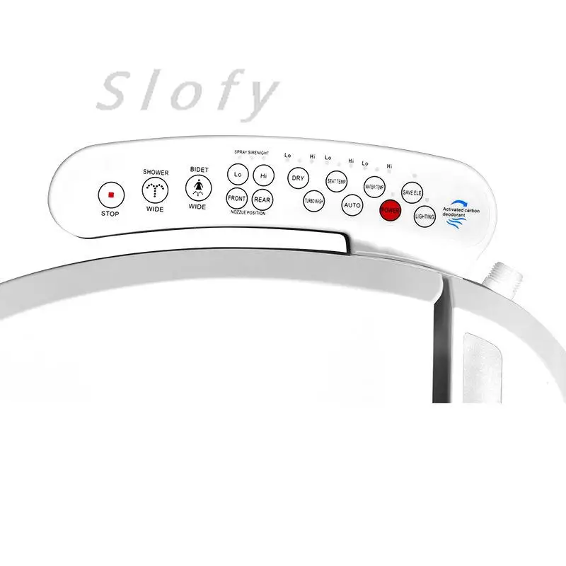 Imagem -04 - Smart Heated Toilet Seat Cover Secador de ar Quente Água e Temperatura do Vento Ajustável para Casa Inteligente Banheiro wc