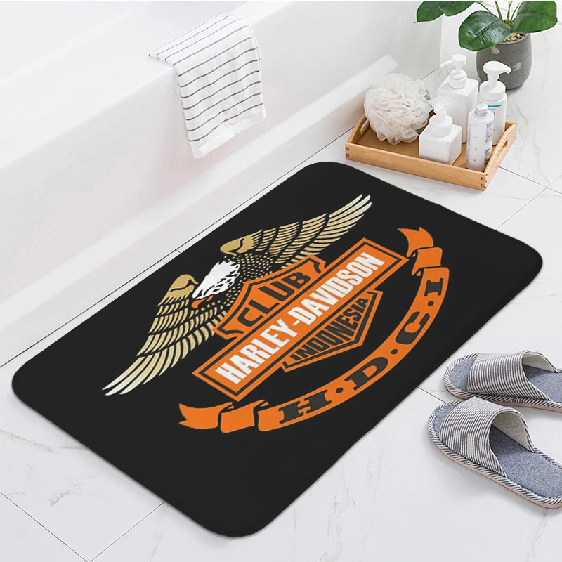 Motorcycle Logo House Entrance Mat Non-slip Kitchen Hallway Carpet Slip-resistant Balcony Bedroom Rug Interior Home Decor Items